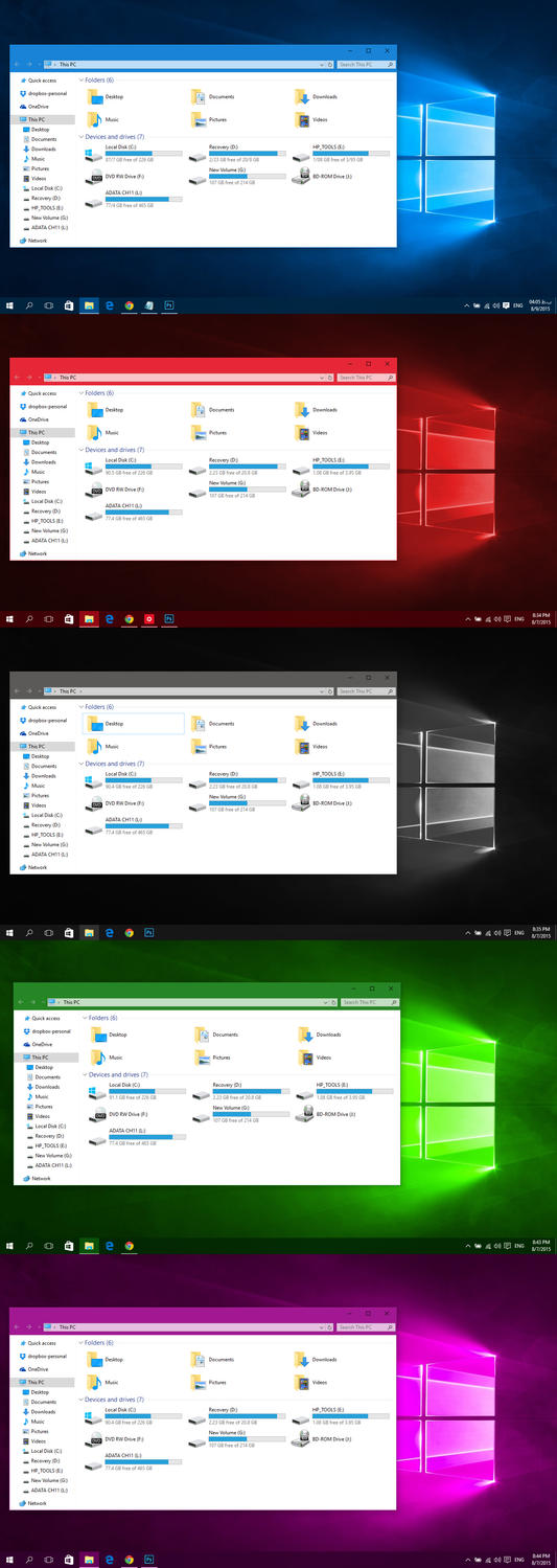 Color theme for Win10