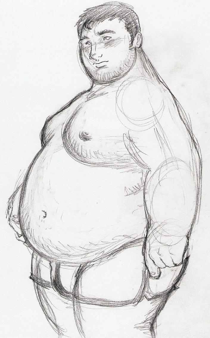 Fat Guy Drawing 38