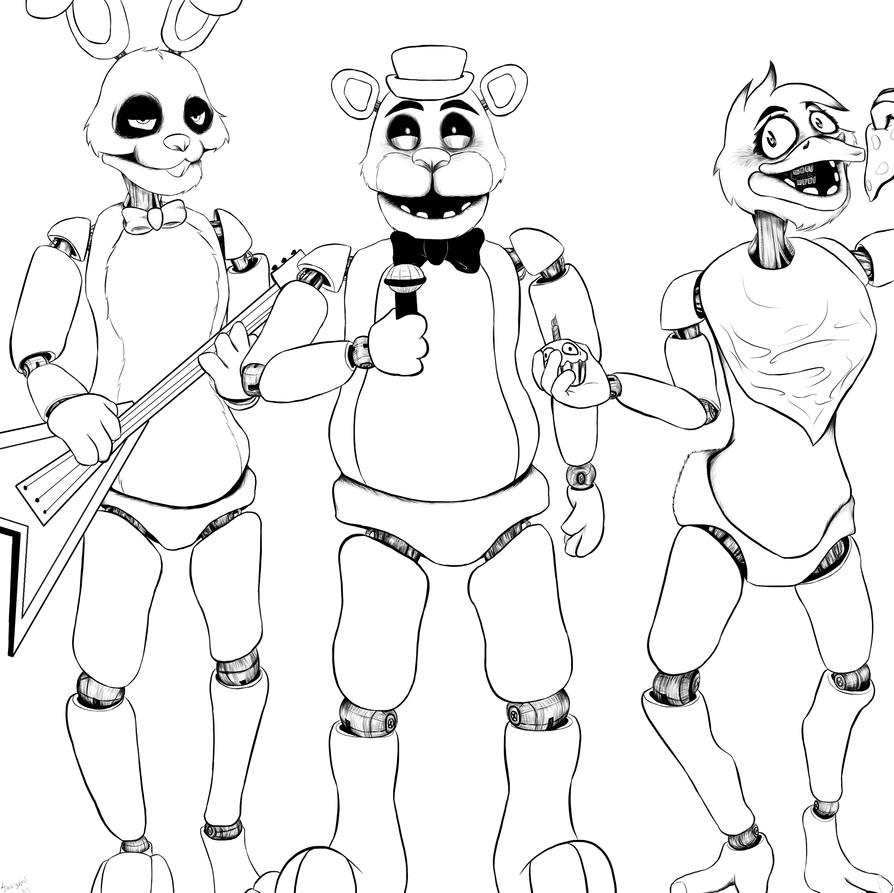 fnaf cute animatronics coloring pages - photo #4