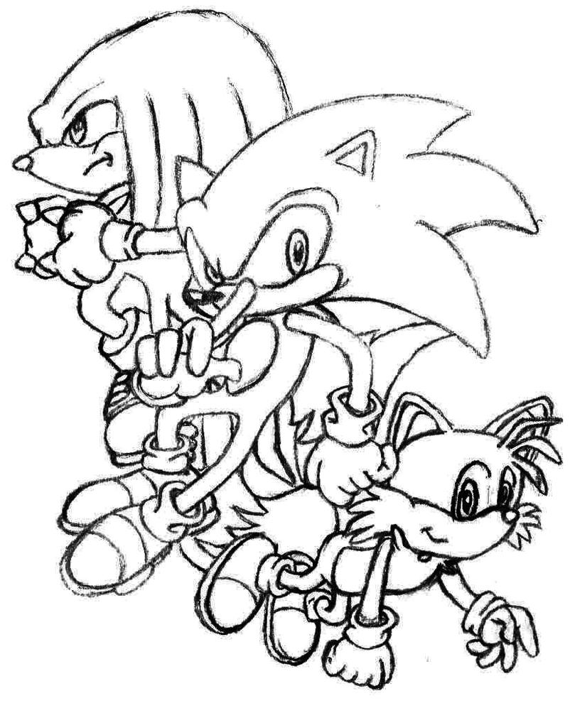 tails and shadow coloring pages - photo #15
