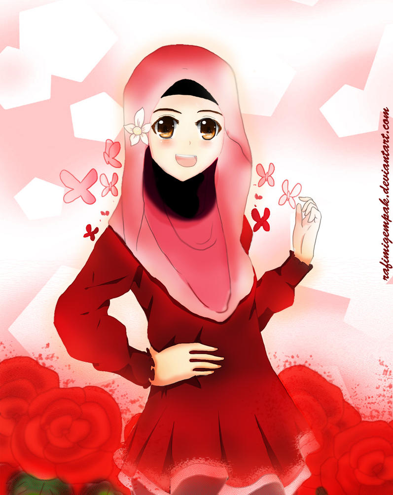 Gambar Kartun Muslimah Cantik Berhijab Animasi Bergerak