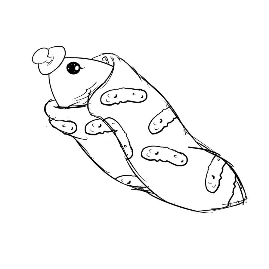 baby fish coloring pages portrait - photo #9
