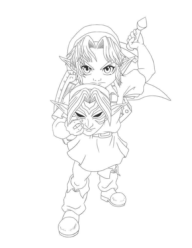 majoras mask link coloring pages - photo #16