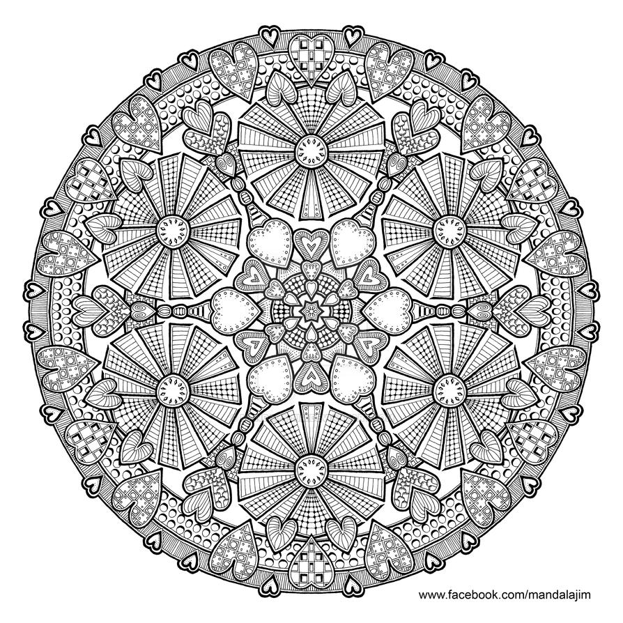 mandala black and white coloring pages - photo #46