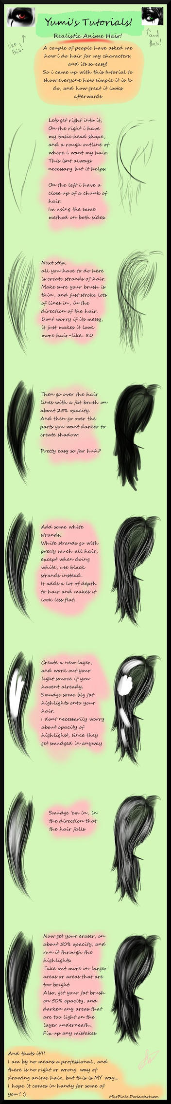 Realistic Anime Hair Tutorial by MissPinks on DeviantArt