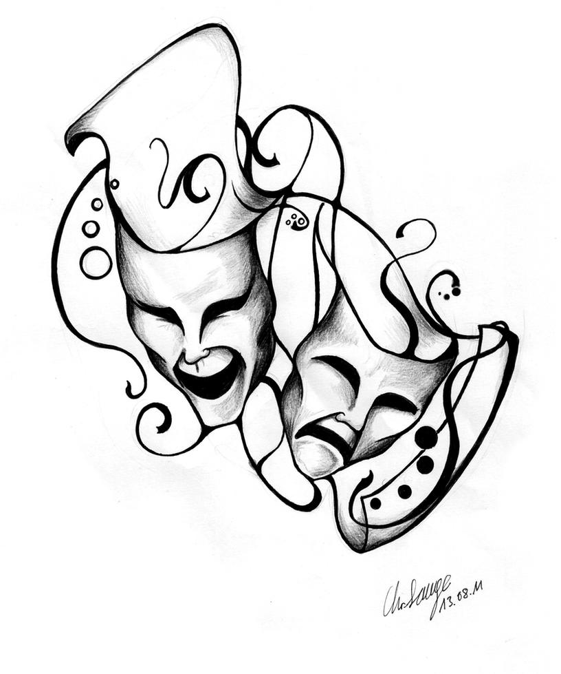 Masks - Tattoo-Design by MusiKasette on DeviantArt