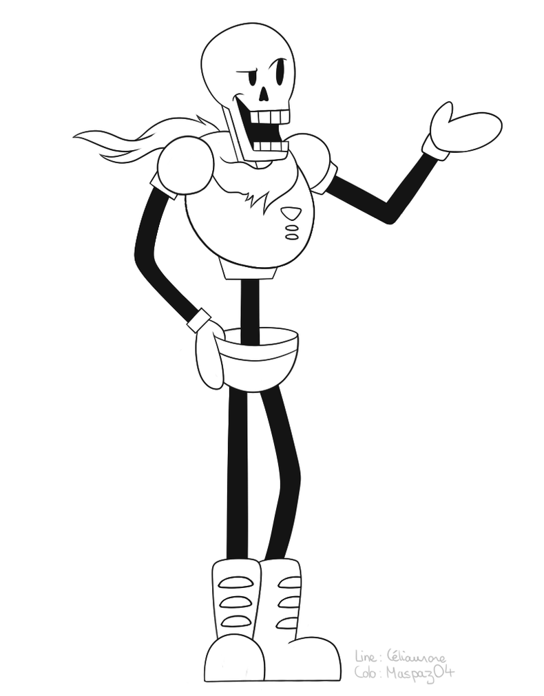 Papyrus lineart by Celiaurore on DeviantArt